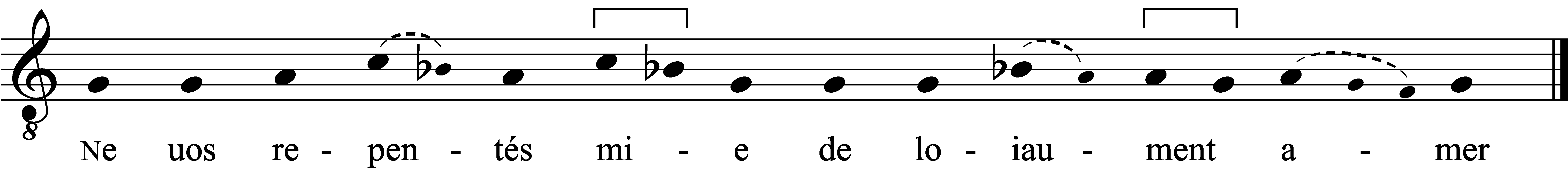 Refrain musical notation
